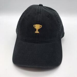 Gold Lurex Trophy Baseball Cap Otto Black 1st Place Award Champion Winner #1 Hat